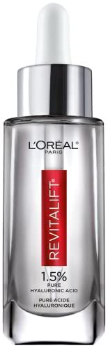 L’Oréal Paris Revitalift 1.5% Pure Hyaluronic Acid Face Serum, Hydrate & Reduce Wrinkles, Fragrance Free 1 oz