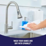 Sparkle Tear-A-Square Paper Towels, 2 Double Rolls = 4 Regular Rolls, Customizable Sheet Size Paper Towel - Image 7