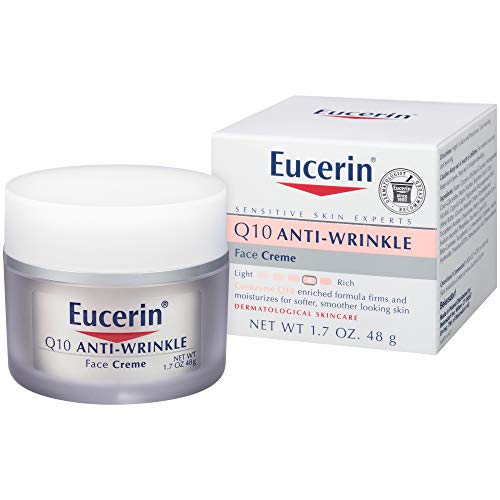 41Lo2r1IqRL.jpg Eucerin Q10 Anti-Wrinkle Face Cream, Unscented Face Cream for Sensitive Skin, 1.7 Oz Jar - Image 1
