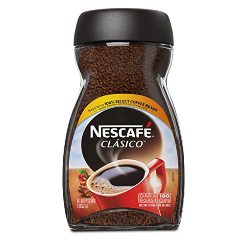 41OZkHQ4o7L-1.jpg NESCAFE CLASICO Dark Roast Instant Coffee 7 Ounce ( Packaging May Vary) - Image 1