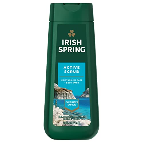 Irish Spring Active Scrub Body Wash for Men, 20 Oz