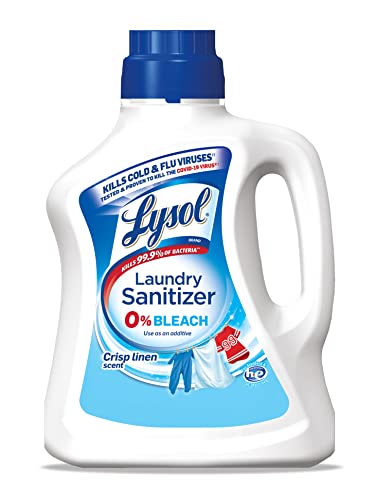 41sJTuaFfuL.jpg Lysol Laundry Sanitizer Additive, Bacteria-Causing Laundry Odor Eliminator, 0% Bleach Laundry Sanitizer, color, , Multi 90 Fl Oz Crisp Linen - Image 1