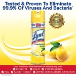 Lysol Disinfectant Spray, Sanitizing and Antibacterial Spray, For Disinfecting and Deodorizing, Lemon Breeze, 19 Fl Oz (Pack of 2), Packaging May Vary - Image 5
