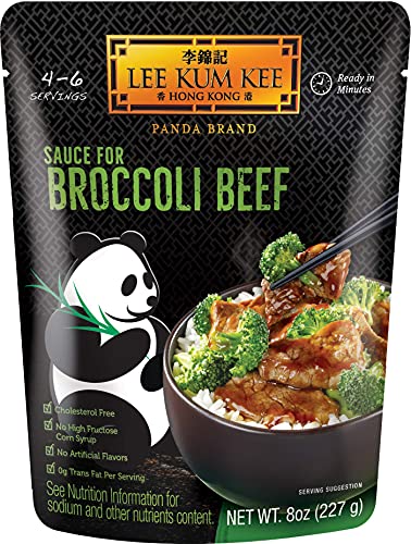 Lee Kum Kee Panda Brand Sauce for Broccoli Beef, 0g Trans Fat, No Artificial Flavors, No High Fructose Corn Syrup, Cholesterol Free, 8 Ounces (Pack of 6)