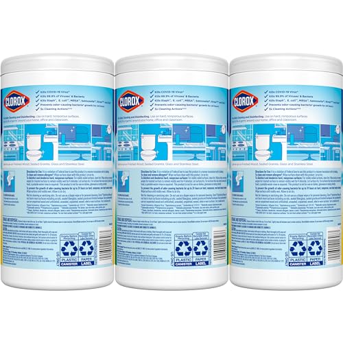 Clorox Disinfecting Wipes Value Pack, Household Essentials, 75 Count, Pack of 3 (Package May Vary)
