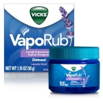 Vicks VapoRub, Lavender Scent, Cough Suppressant, Topical Chest Rub & Analgesic Ointment, Medicated Vicks Vapors, Relief from Cough Due to Cold, Aches & Pains, 1.76oz