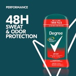 Degree Men Original Antiperspirant Deodorant for Men, Pack of 2, 48-Hour Sweat and Odor Protection, Sport 2.7 oz - Image 10