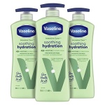 Vaseline Intensive Care Body Lotion for Dry Skin Soothing Hydration Lotion Made with Ultra-Hydrating Lipids + 1% Aloe Vera Extract to Refresh Dehydrated Skin 20.3 oz, Pack of 3 - Image 9