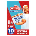 Mr. Clean Magic Eraser, Extra Durable Pro Version, Shoe, Bathroom, and Shower Cleaner, 5X Stronger Last Longer Cleaning Pads with Durafoam, 10 Count