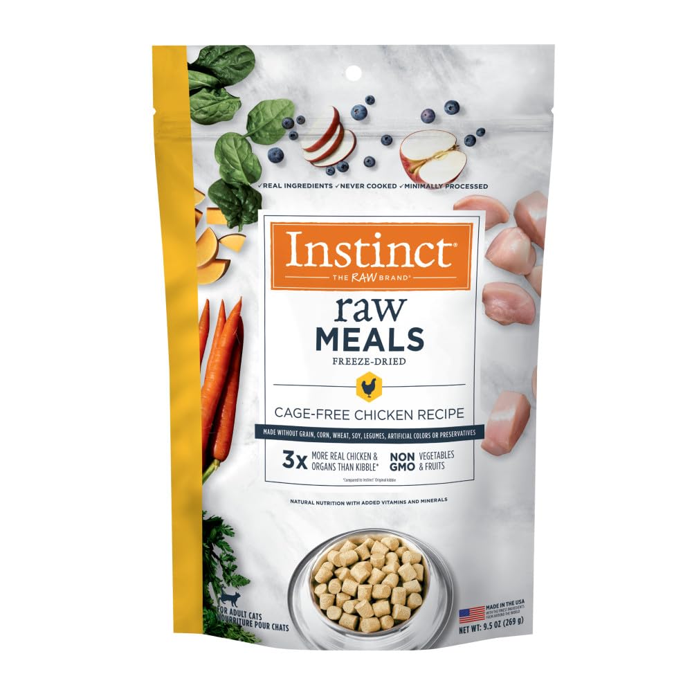 Instinct Raw Meals Freeze-Dried Chicken Cat Food, 9.5 oz. Bag