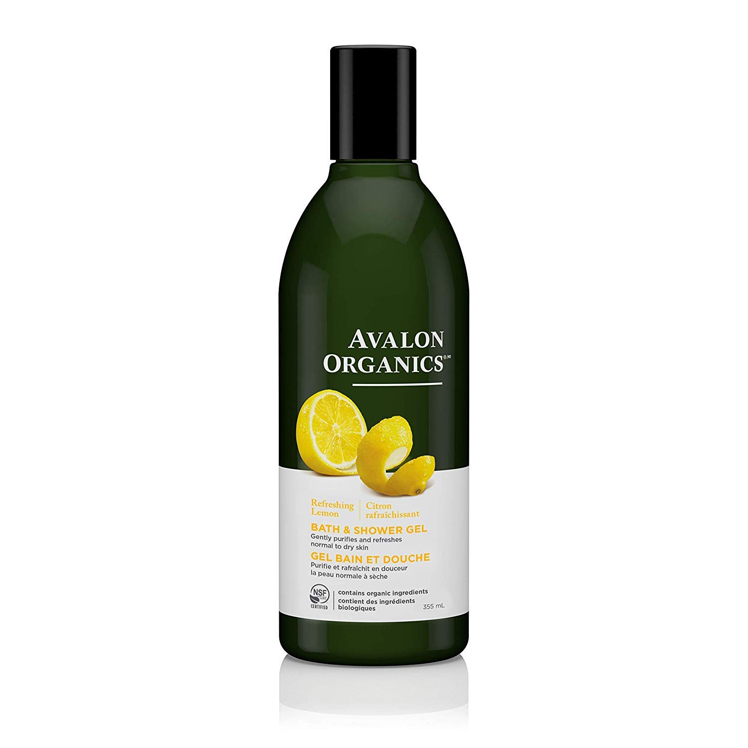 61cuUJ8abL.jpg Avalon Organics Bath & Shower Gel, Refreshing Lemon, 12 Oz - Image 1