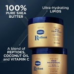 Vaseline Radiant X Deep Nourishment Body Cream 100% Pure Shea Butter, Coconut Oil, Vitamin C, & Peptides 10 oz - Image 7