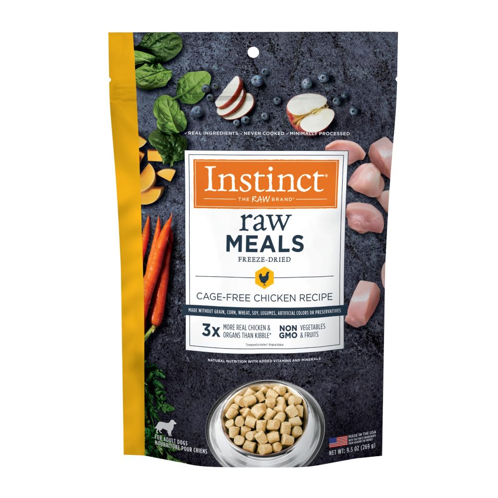 Version 1.0.0 Instinct Raw Meals Freeze-Dried Chicken Dog Food, 9.5 oz. Bag - Image 1