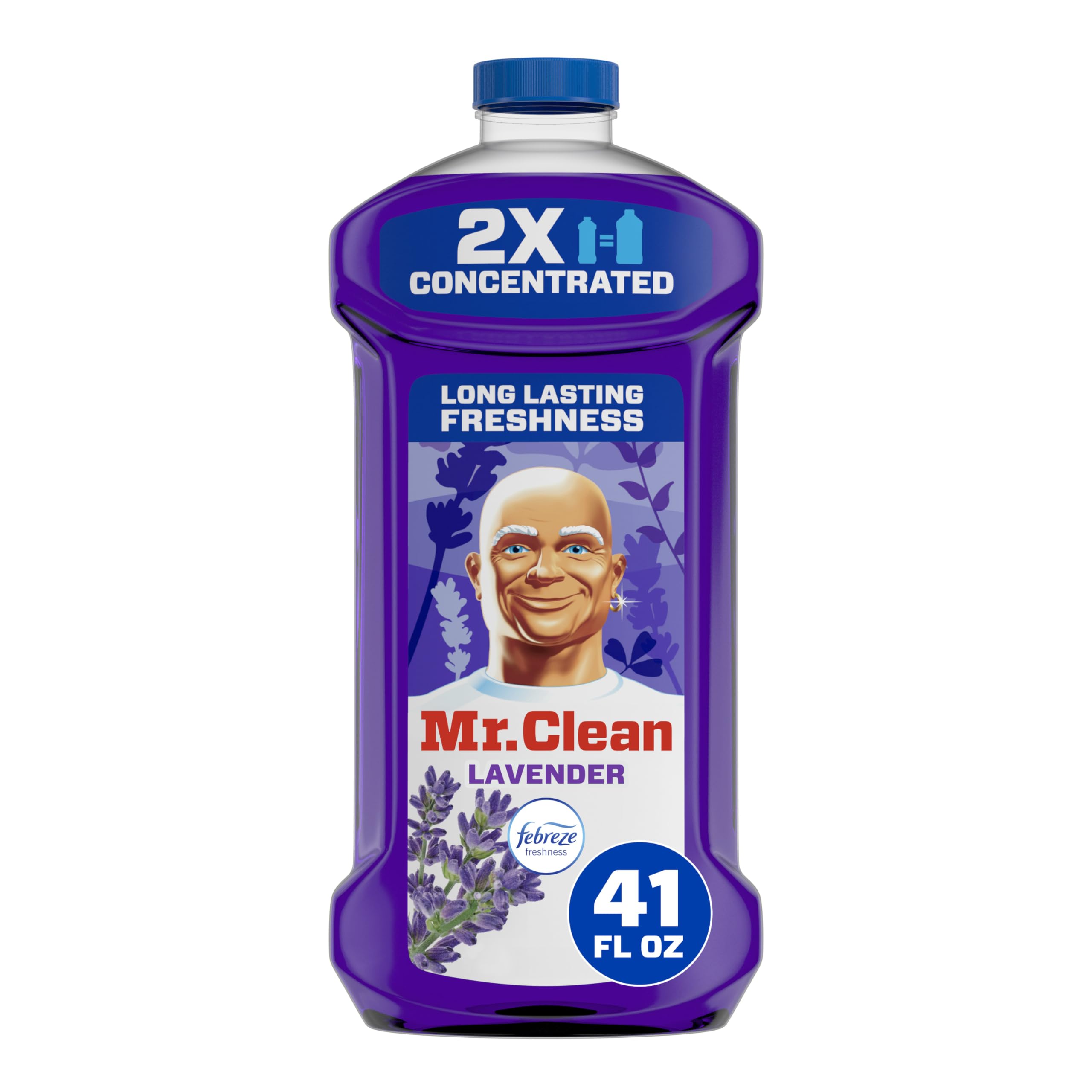 Version 1.0.0 Mr. Clean 2X Concentrated Multi Surface Cleaner with Febreze Lavender Scent, All Purpose Cleaner, 41 fl oz - Image 1