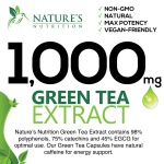 Green Tea Extract Capsules 1000mg 98% Standardized EGCG - 3X Strength for Natural Energy - Heart Support with Polyphenols - Gentle Caffeine - 240 Capsules - Image 8