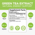 Green Tea Extract Capsules 1000mg 98% Standardized EGCG - 3X Strength for Natural Energy - Heart Support with Polyphenols - Gentle Caffeine - 240 Capsules - Image 9
