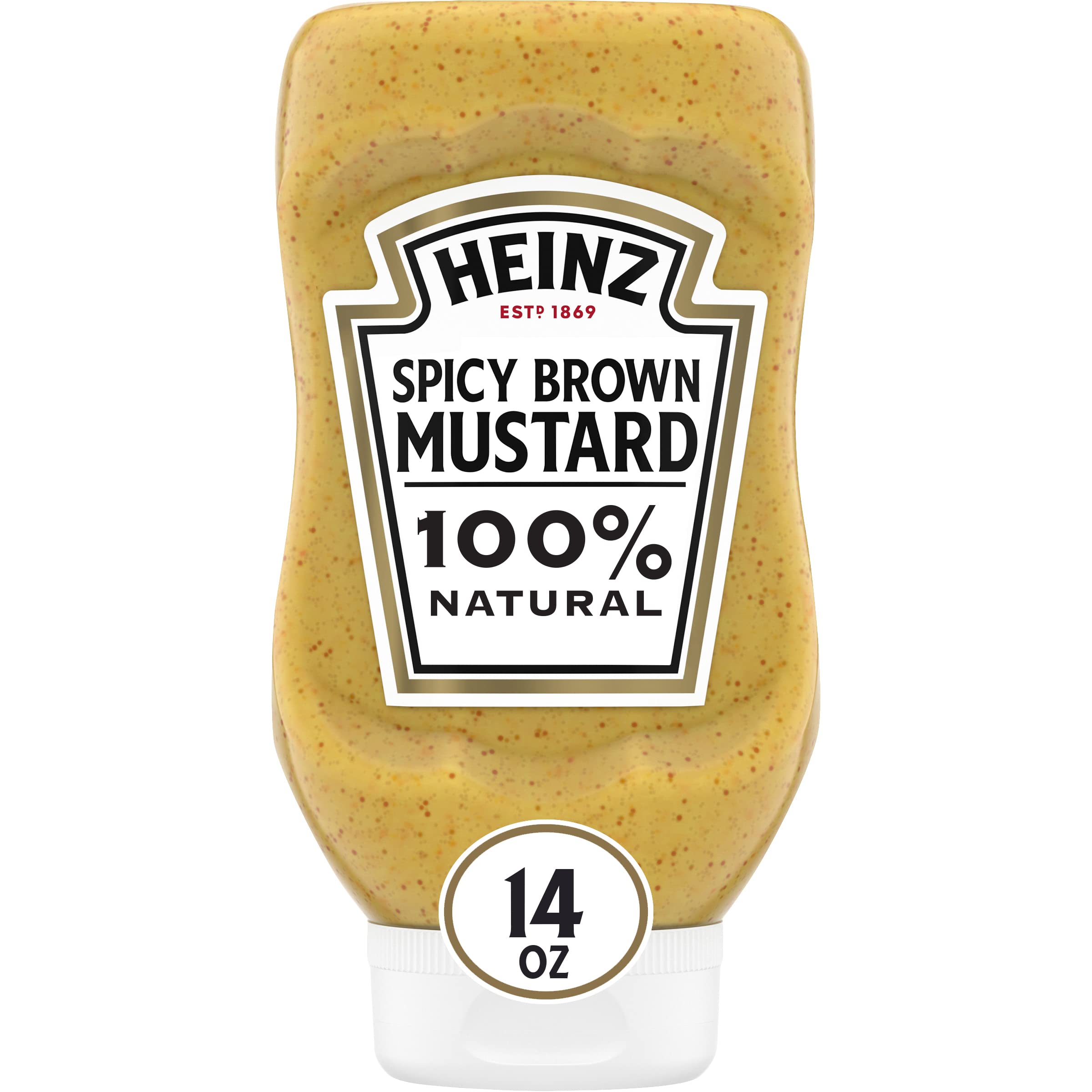 Heinz 100% Natural Spicy Brown Mustard (14 oz Bottle)