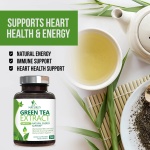 Green Tea Extract Capsules 1000mg 98% Standardized EGCG - 3X Strength for Natural Energy - Heart Support with Polyphenols - Gentle Caffeine - 240 Capsules - Image 6