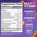 Multivitamin Gummies for Adults, Daily Gummy Vitamin for Women & Men, Extra Strength Immune Health Support Supplement with Vitamins A, C, D, E, B-6, B-12, Zinc and More - Non-GMO, Berry - 120 Gummies - Image 9