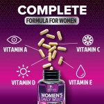 Womens Vitamins Multivitamin - Daily Multi for Women with Vitamin A, C, D, E, B6, B12, Zinc & Calcium, Energy & Immune Support, Nature's Multivitamin for Women, Non-GMO & Gluten Free - 120 Capsules - Image 5